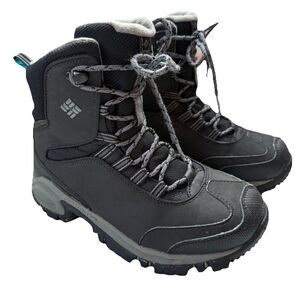 Columbia Women’s Size 6 Waterproof Boots Omni Grip Techlite Black Lace Up